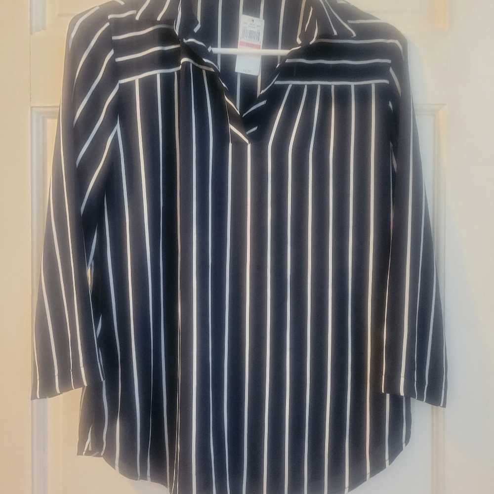 3/4 sleeve stripped shirt